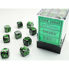 Chessex 12mm Gemini 36 Count D6 Block Pick Your Color