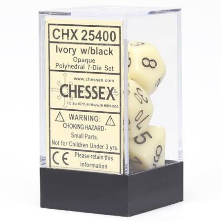 Chessex Standard Opaque 7-Dice Set