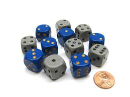 Chessex 16mm Opaque 12 Count D6 Dice Block - Pick Your Color