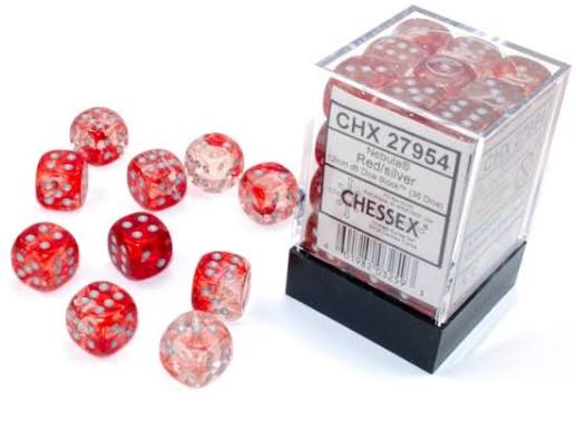 Chessex 12mm Nebula 36 Count D6 Block Pick Your Color