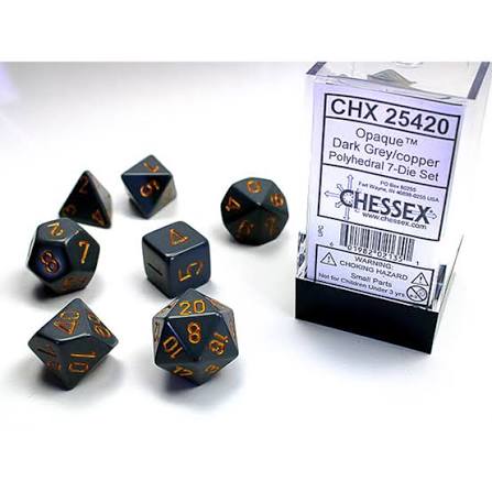 Chessex Standard Opaque 7-Dice Set
