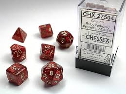 Chessex Standard Glitter 7-Dice Set