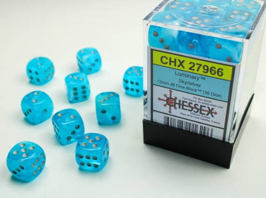Chessex 12mm Random 36 Count D6 Block Pick Your Color