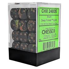 Chessex 12mm Brush 36 Count D6 Block Pick Your Color