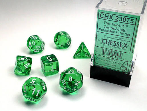 Chessex Standard Translucent 7-Dice Set