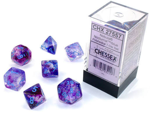 Chessex Standard Nebula 7-Dice Set