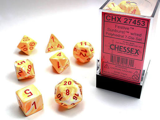 Chessex Standard Festive 7-Dice Set