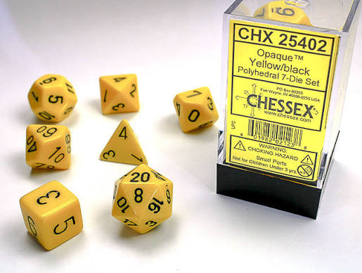 Chessex Standard Opaque 7-Dice Set