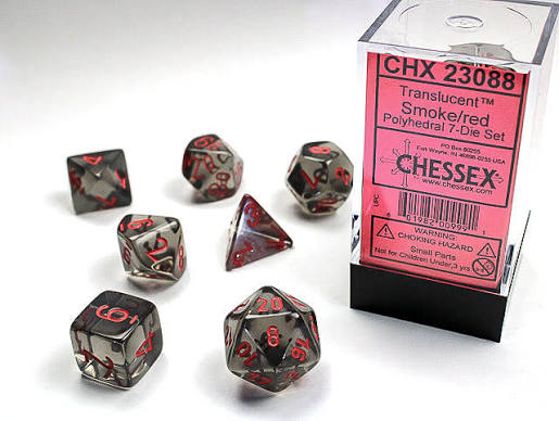 Chessex Standard Translucent 7-Dice Set