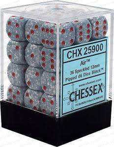 Chessex 12mm Speckled 36 Count D6 Block Pick Your Color