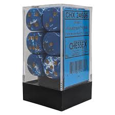 Chessex 16mm Brush 12 Count D6 Dice Block - Pick Your Color