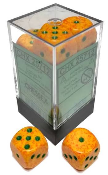 Chessex 16mm 12 Count D6 Dice Block - Pick Your Color