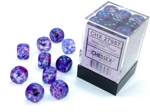 Chessex 12mm Nebula 36 Count D6 Block Pick Your Color
