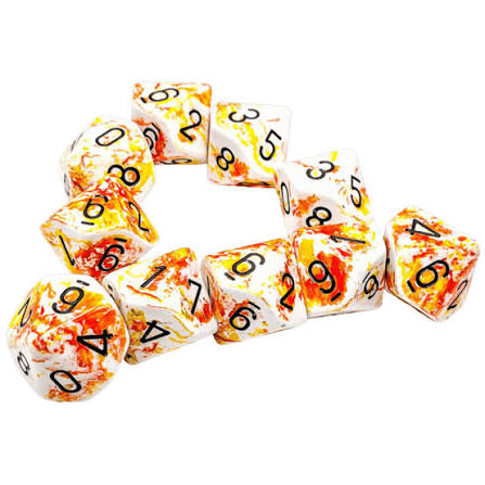 Chessex Set of d10 Dice Pick your Color