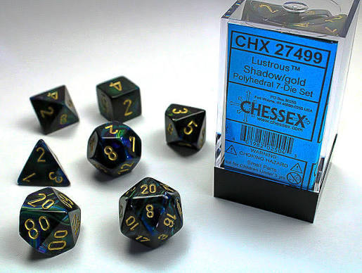 Chessex Standard Lustrous 7-Dice Set