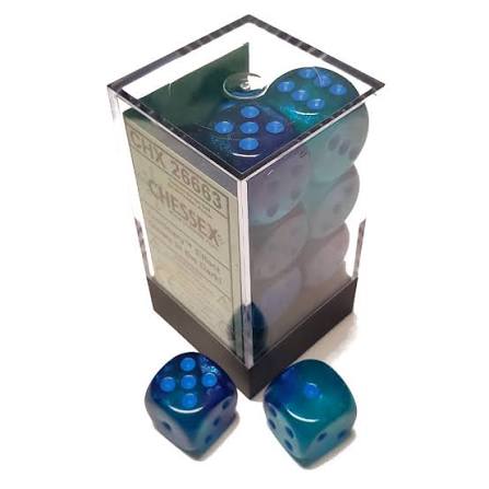 Chessex 16mm 12 Count D6 Dice Block - Pick Your Color