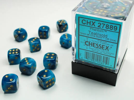 Chessex 12mm Random 36 Count D6 Block Pick Your Color