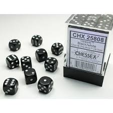 Chessex 12mm Opaque 36 Count D6 Block Pick Your Color