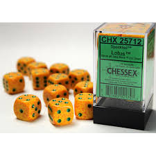 Chessex 16mm Speckled 12 Count D6 Dice Block - Pick Your Color