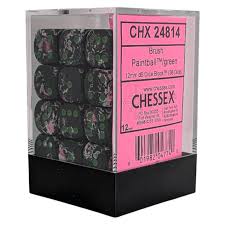 Chessex 12mm Brush 36 Count D6 Block Pick Your Color