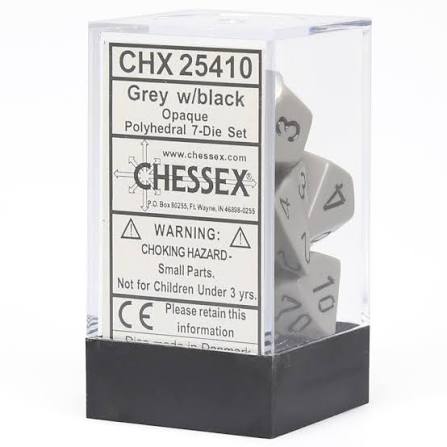 Chessex Standard Opaque 7-Dice Set