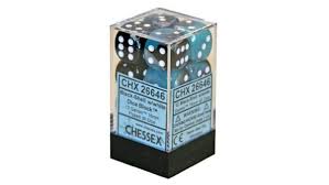 Chessex 16mm Gemini 12 Count D6 Dice Block - Pick Your Color