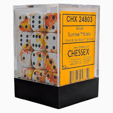 Chessex 12mm Brush 36 Count D6 Block Pick Your Color