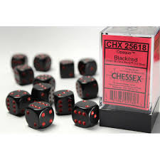 Chessex 16mm Opaque 12 Count D6 Dice Block - Pick Your Color