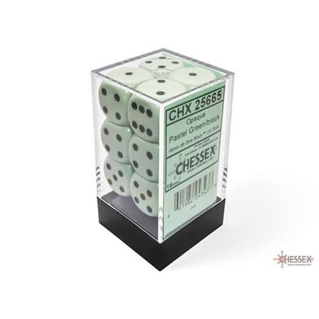 Chessex 16mm Opaque 12 Count D6 Dice Block - Pick Your Color