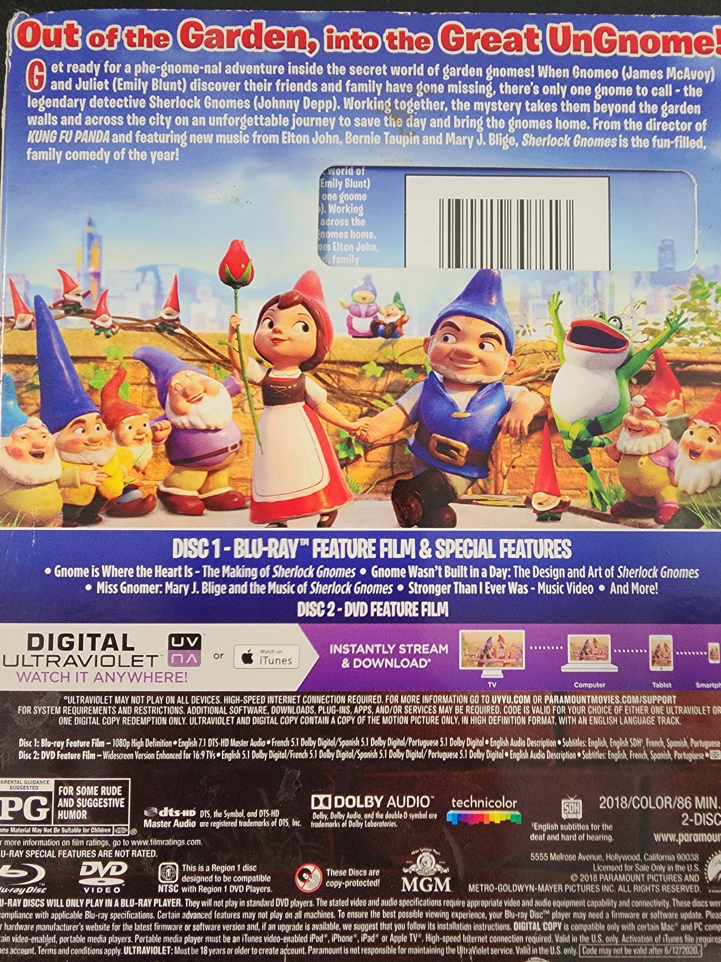 Sherlock Gnomes  Blu Ray