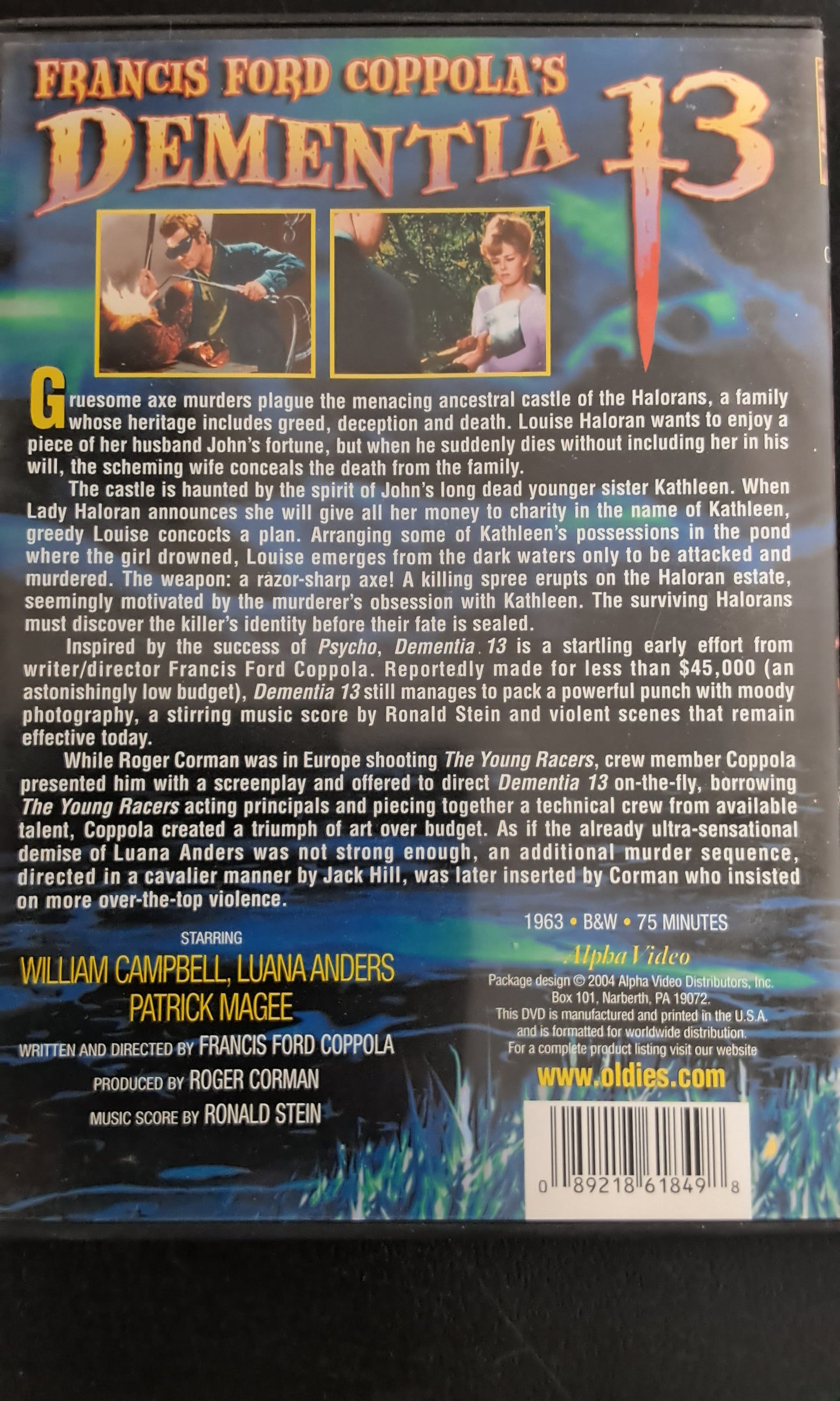 Dementia 13 DVD