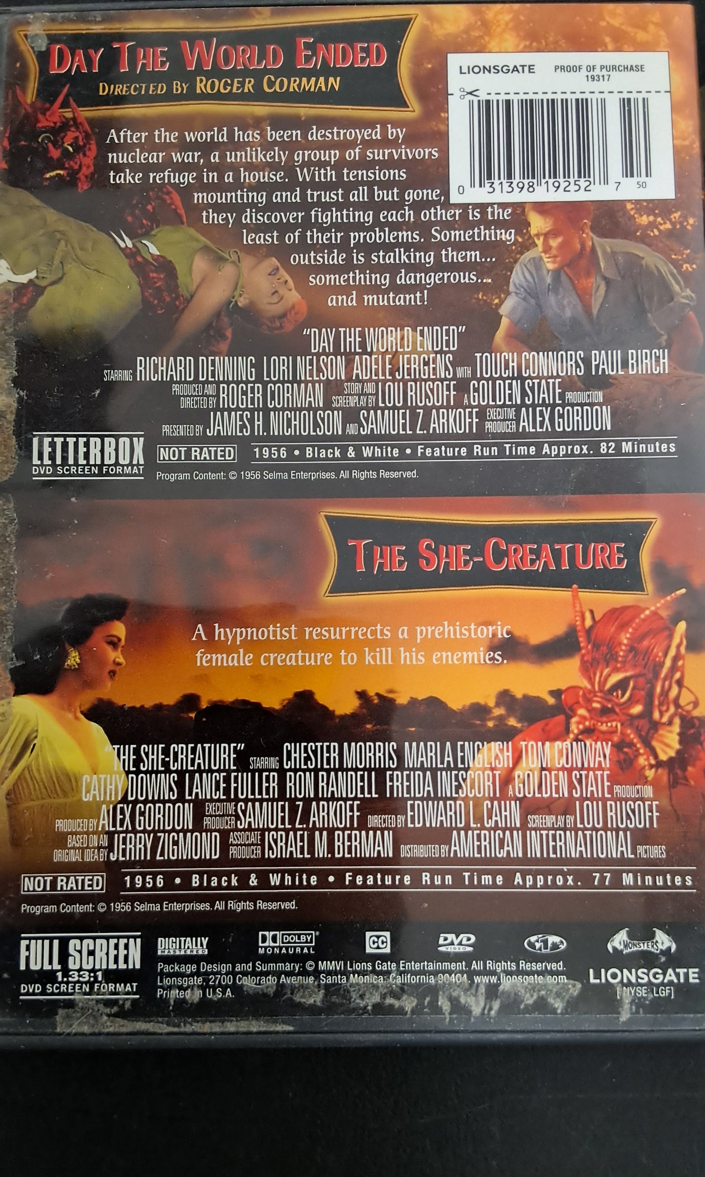Day the World Ended/The She-Creature DVD