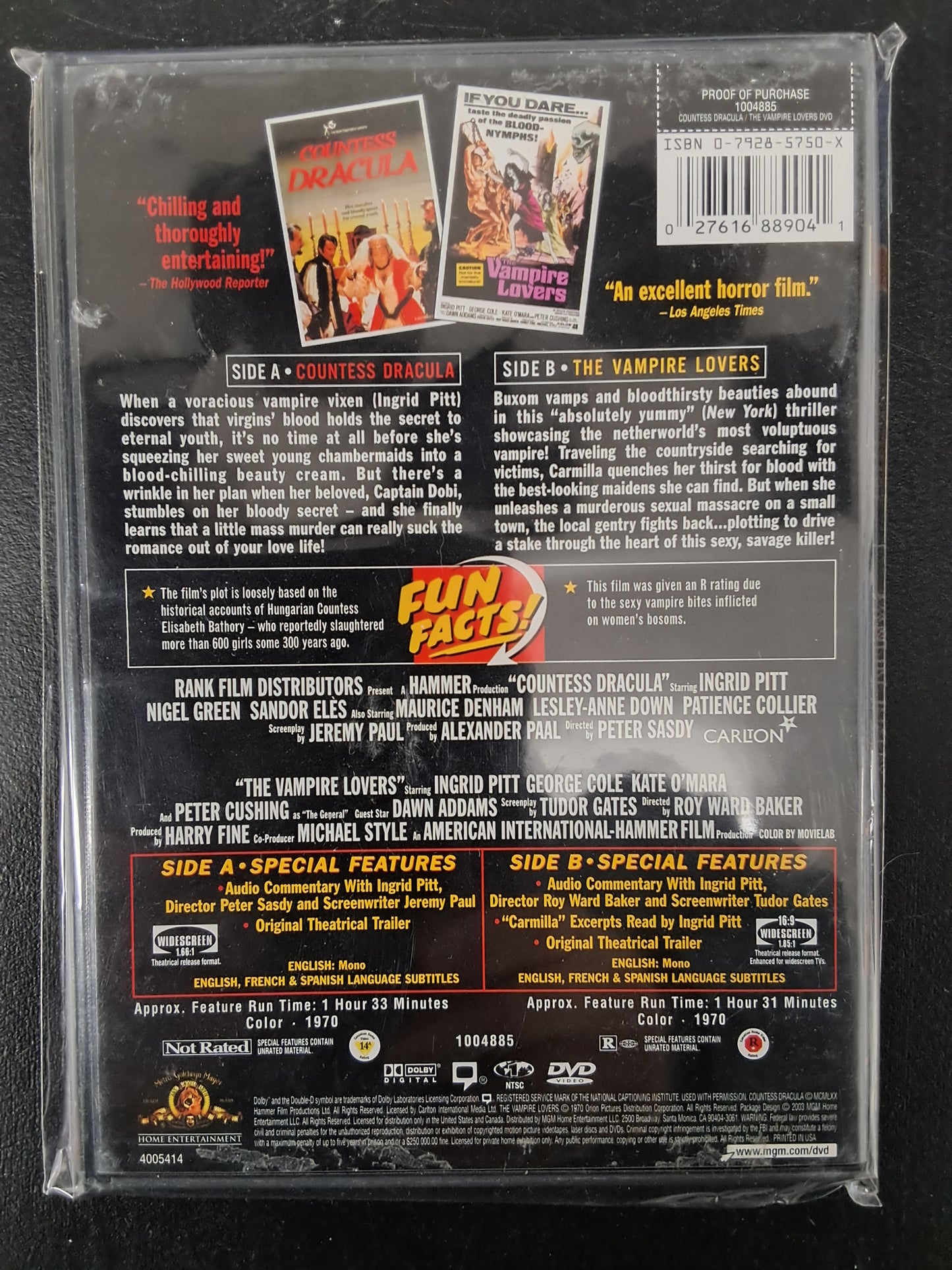 Midnite Movies Double Feature Countess Dracula/The Vampire Lovers