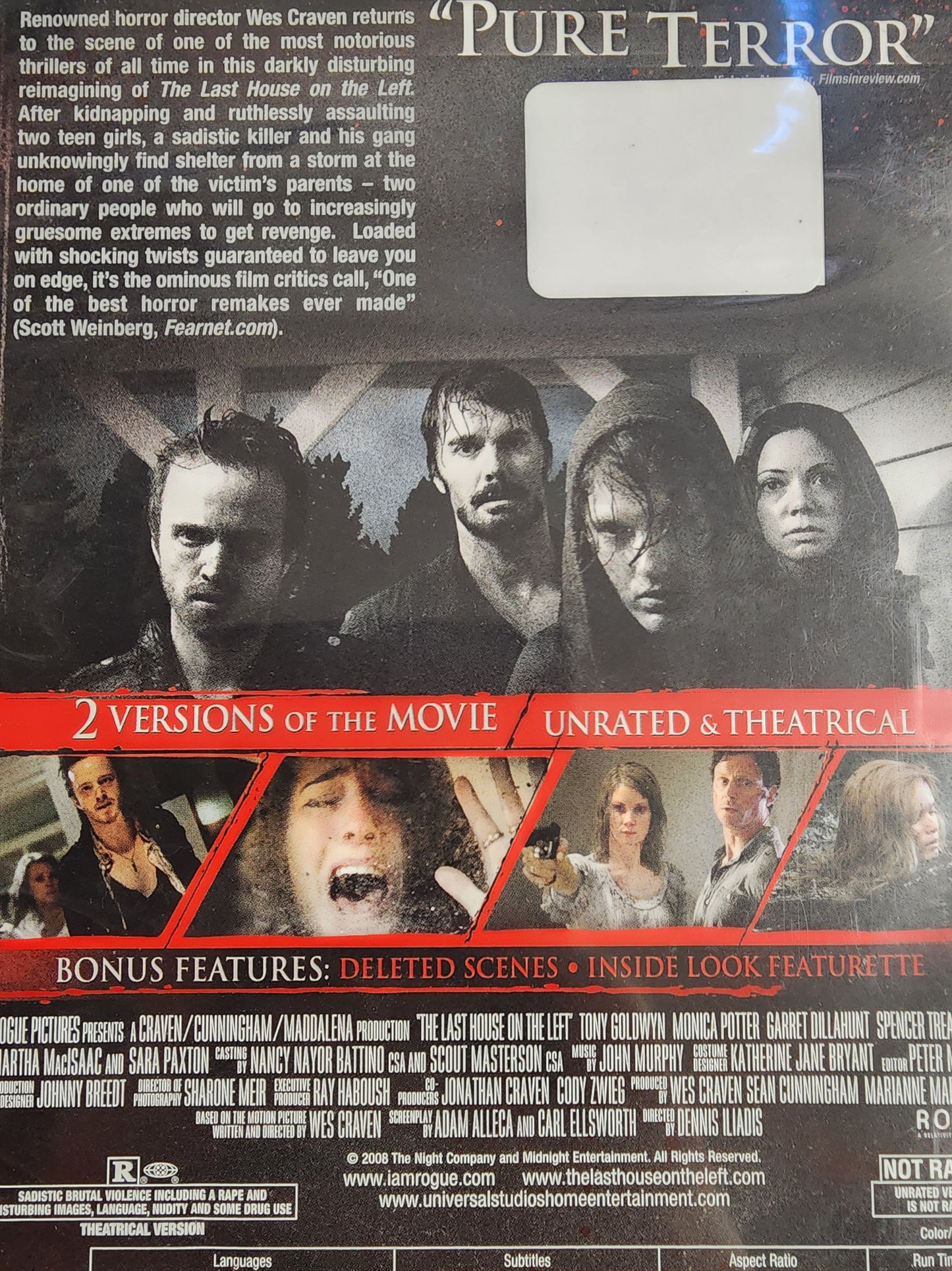 The Last House on the Left DVD