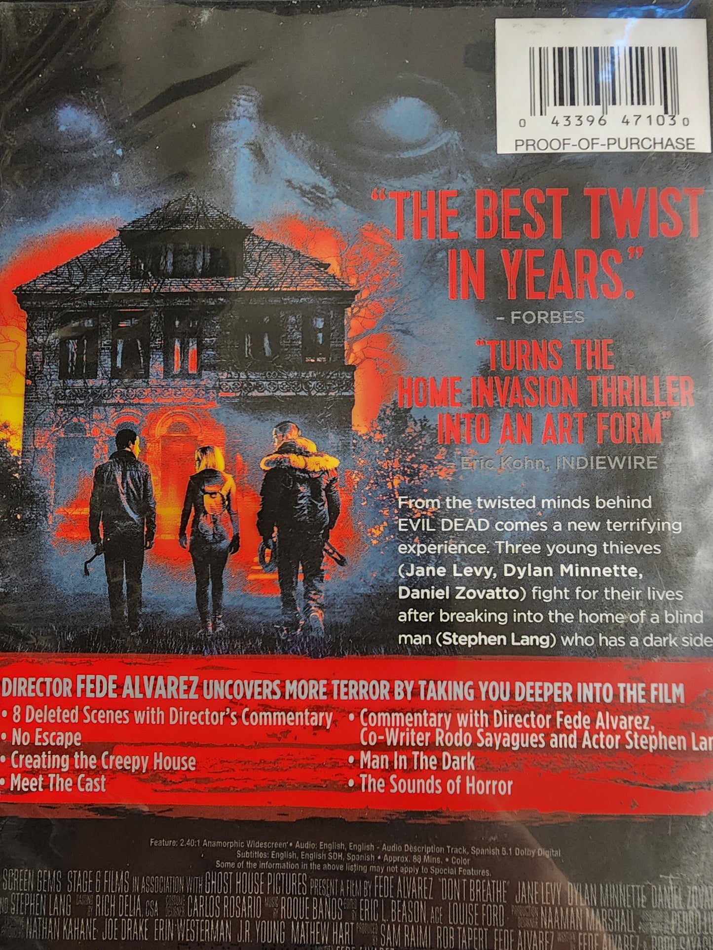 Don't Breathe DVD
