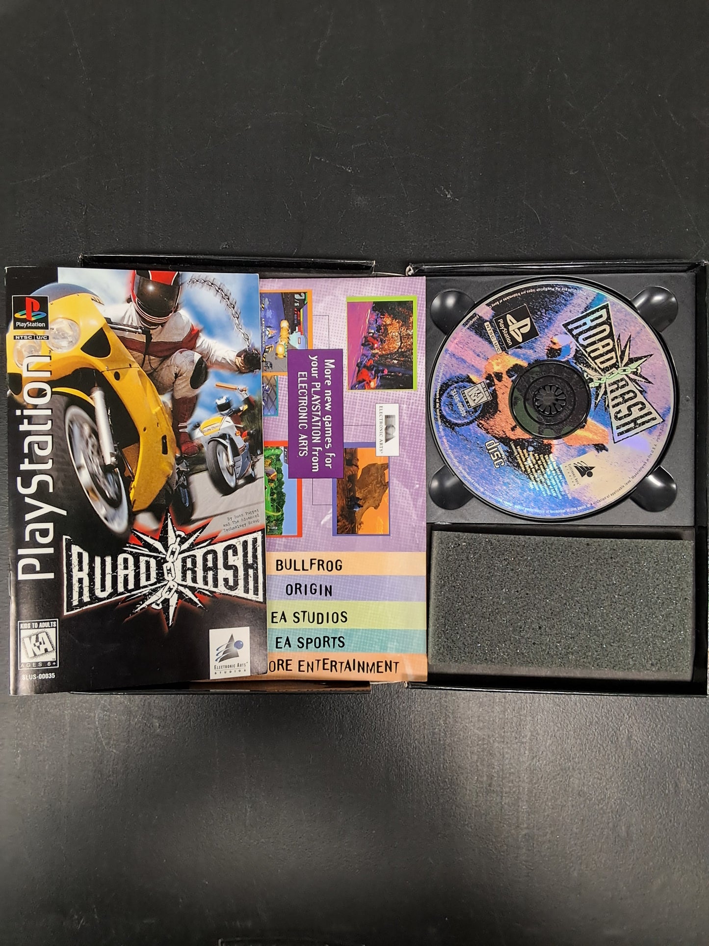 Road Rash PS1 Long Box