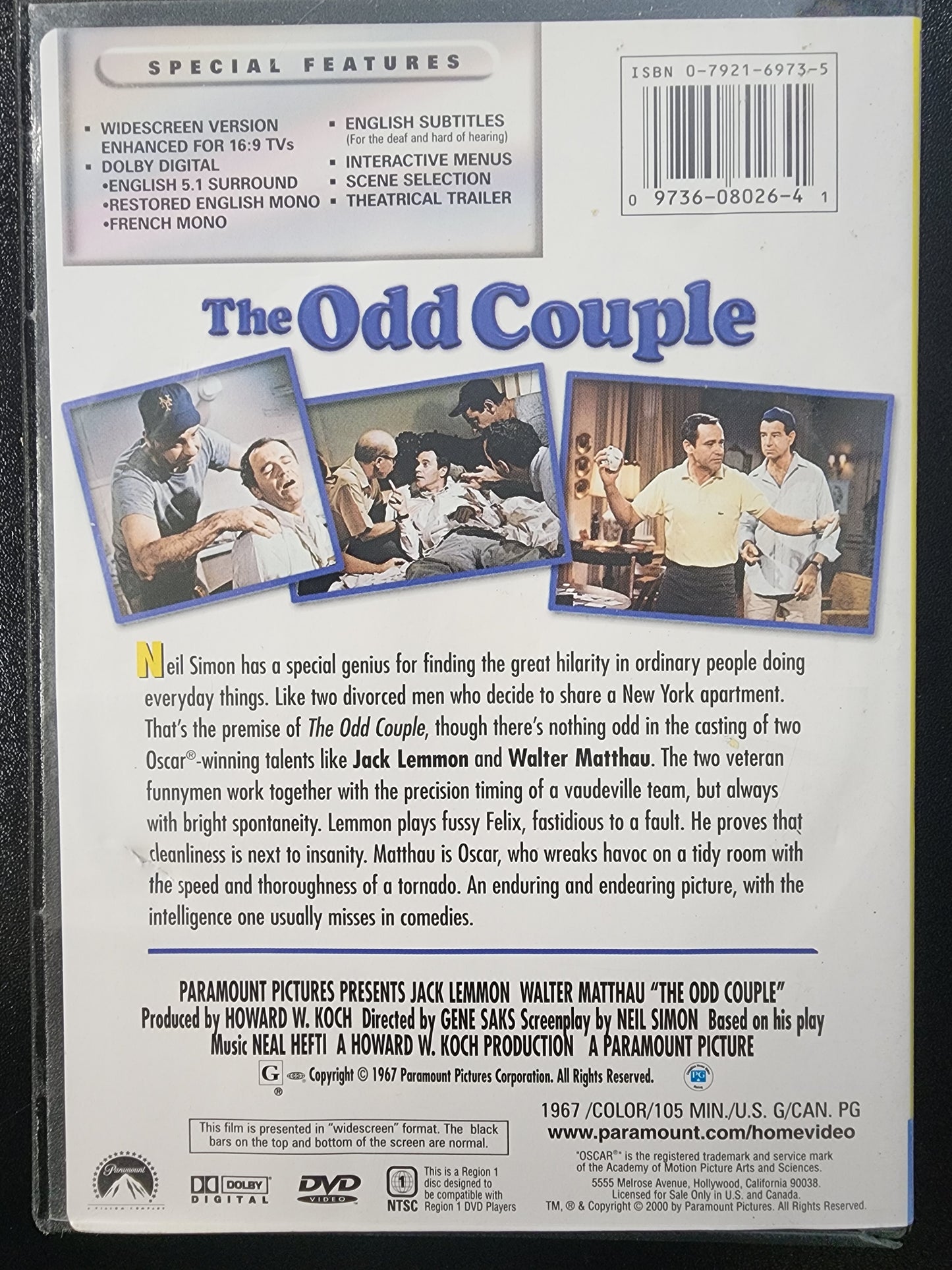 The Odd Couple  DVD