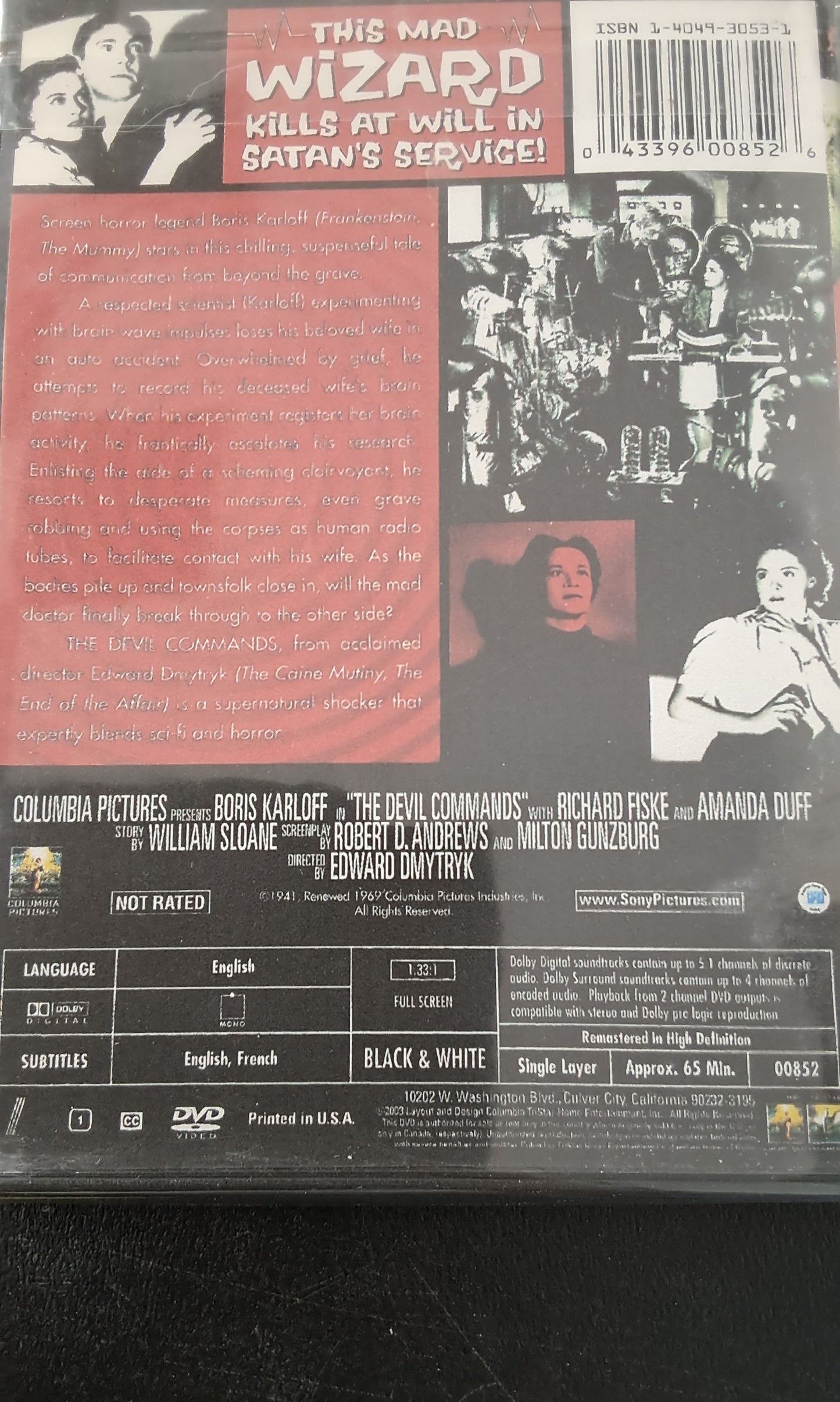 The Devil Commands DVD