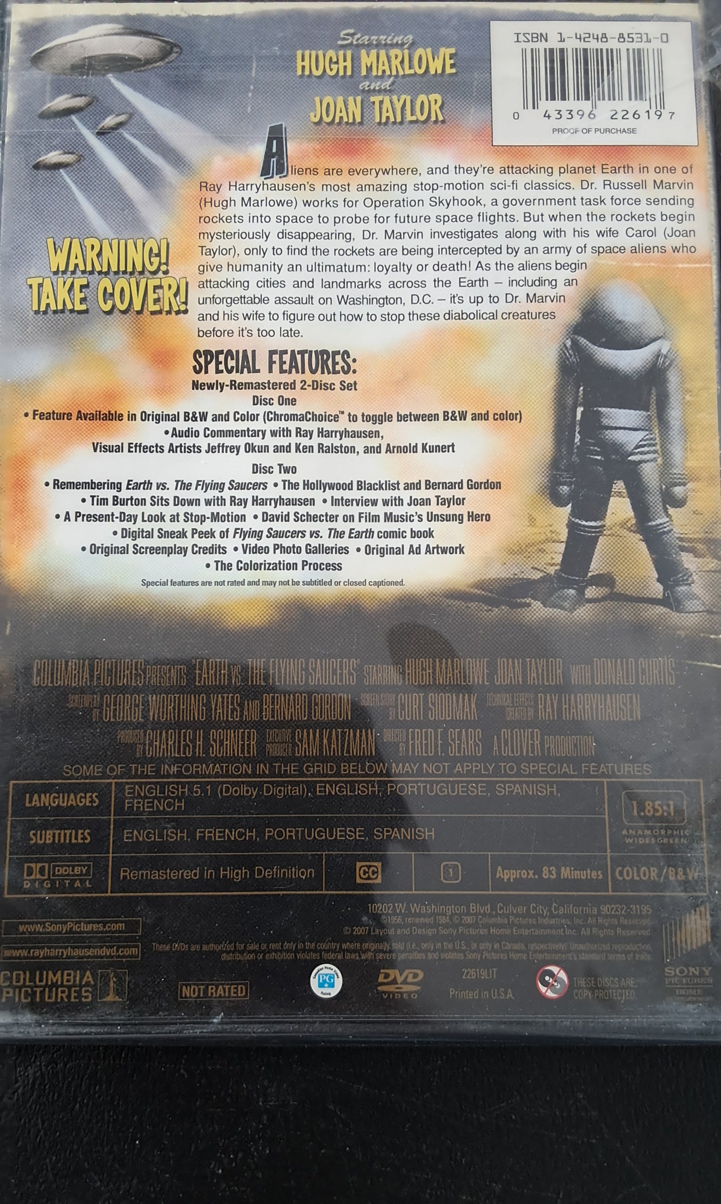 Earth VS The Flying Saucers DVD