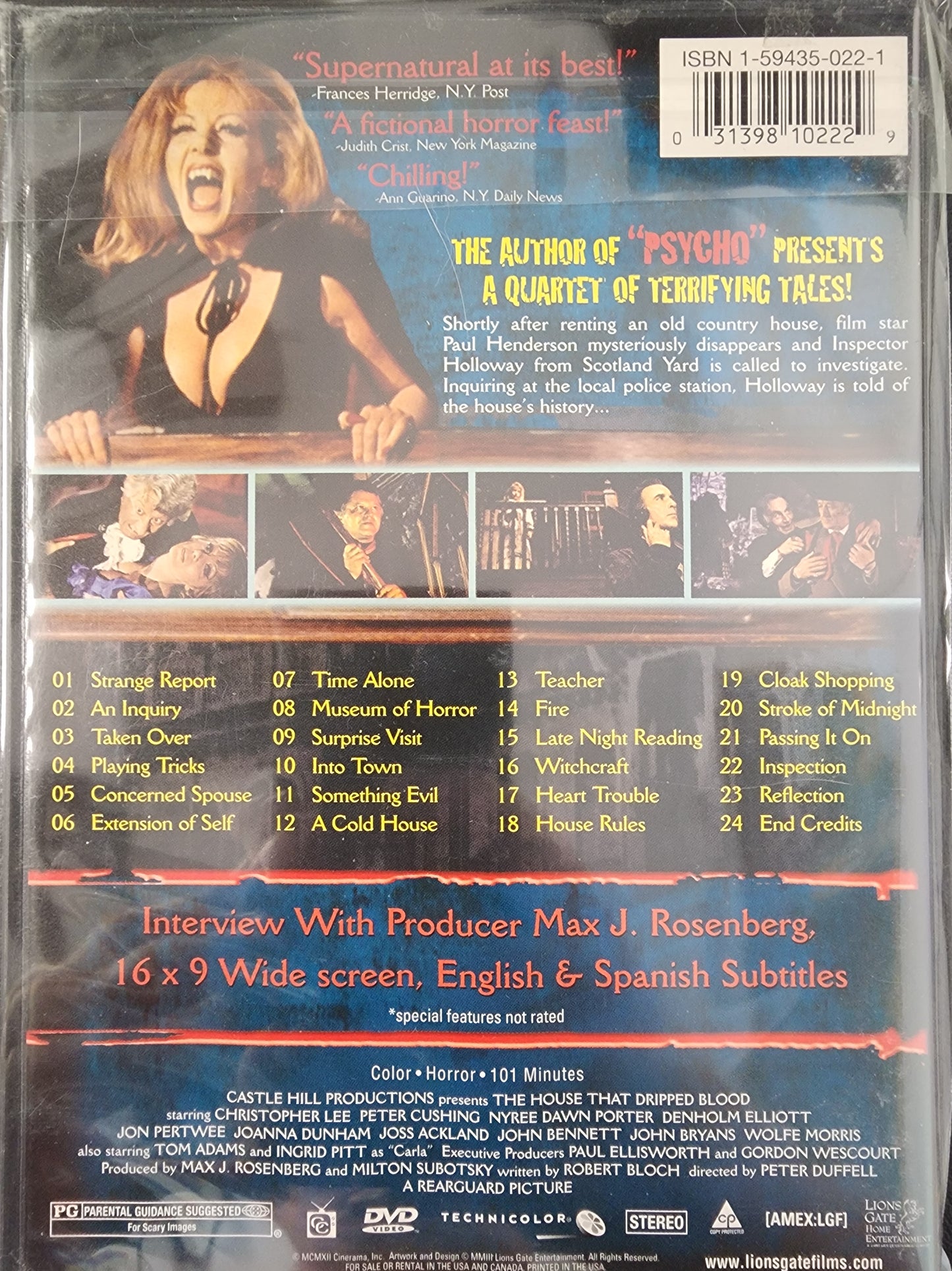 The House That Dripped Blood DVD