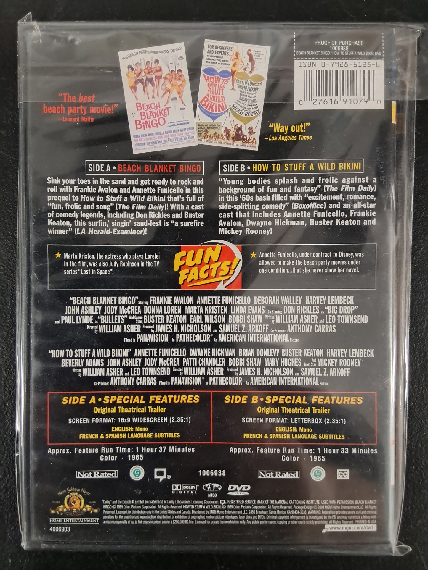 Midnight Movies Double Feature Beach Blanket Bingo/How To Stuff A Wild Bikini