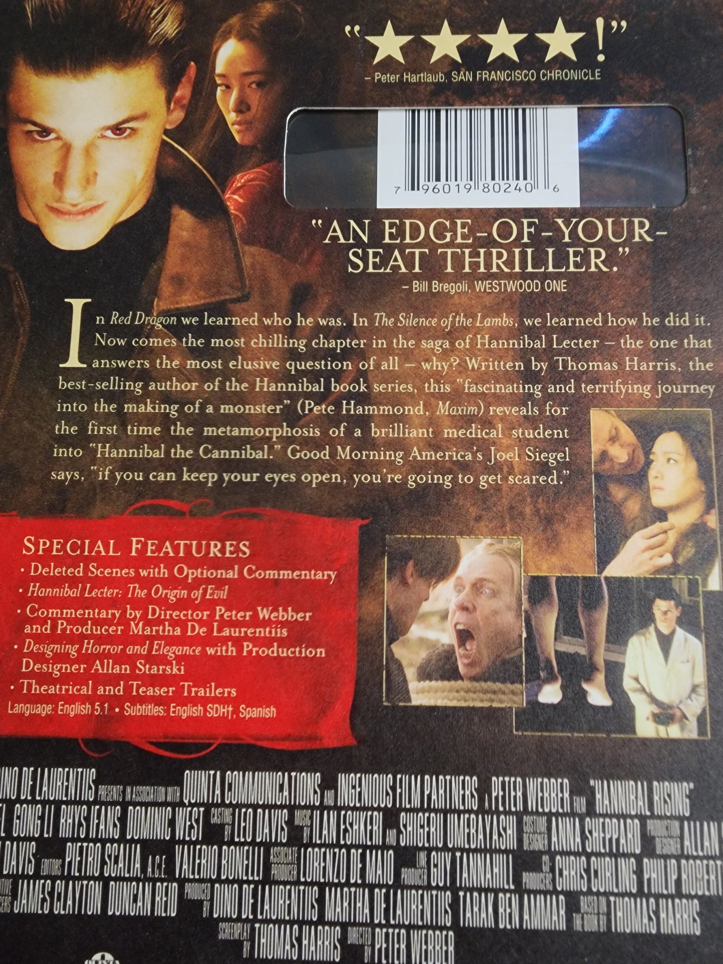 Hannibal Rising DVD
