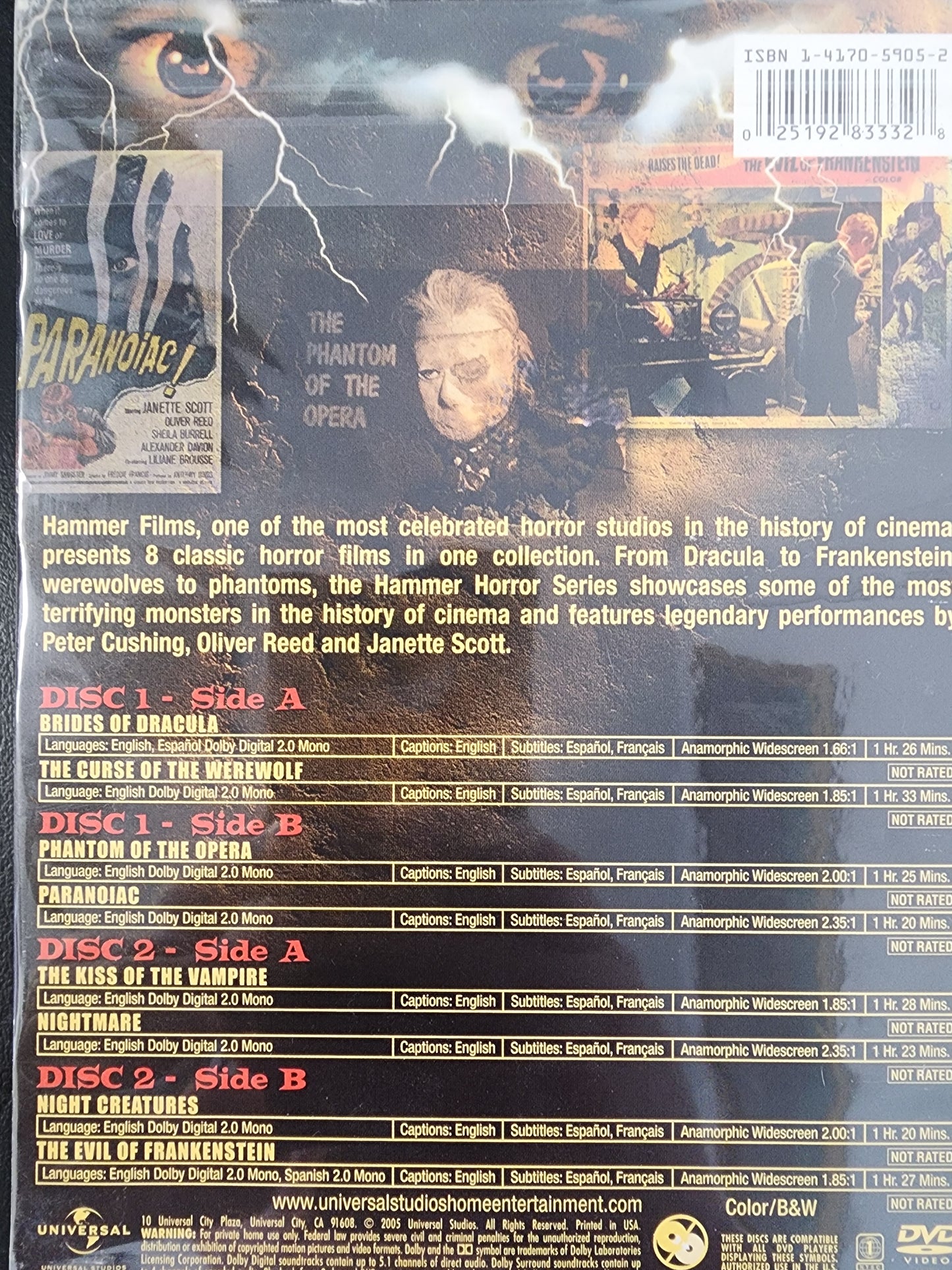 The Hammer Horror Series Franchise Collection DVD