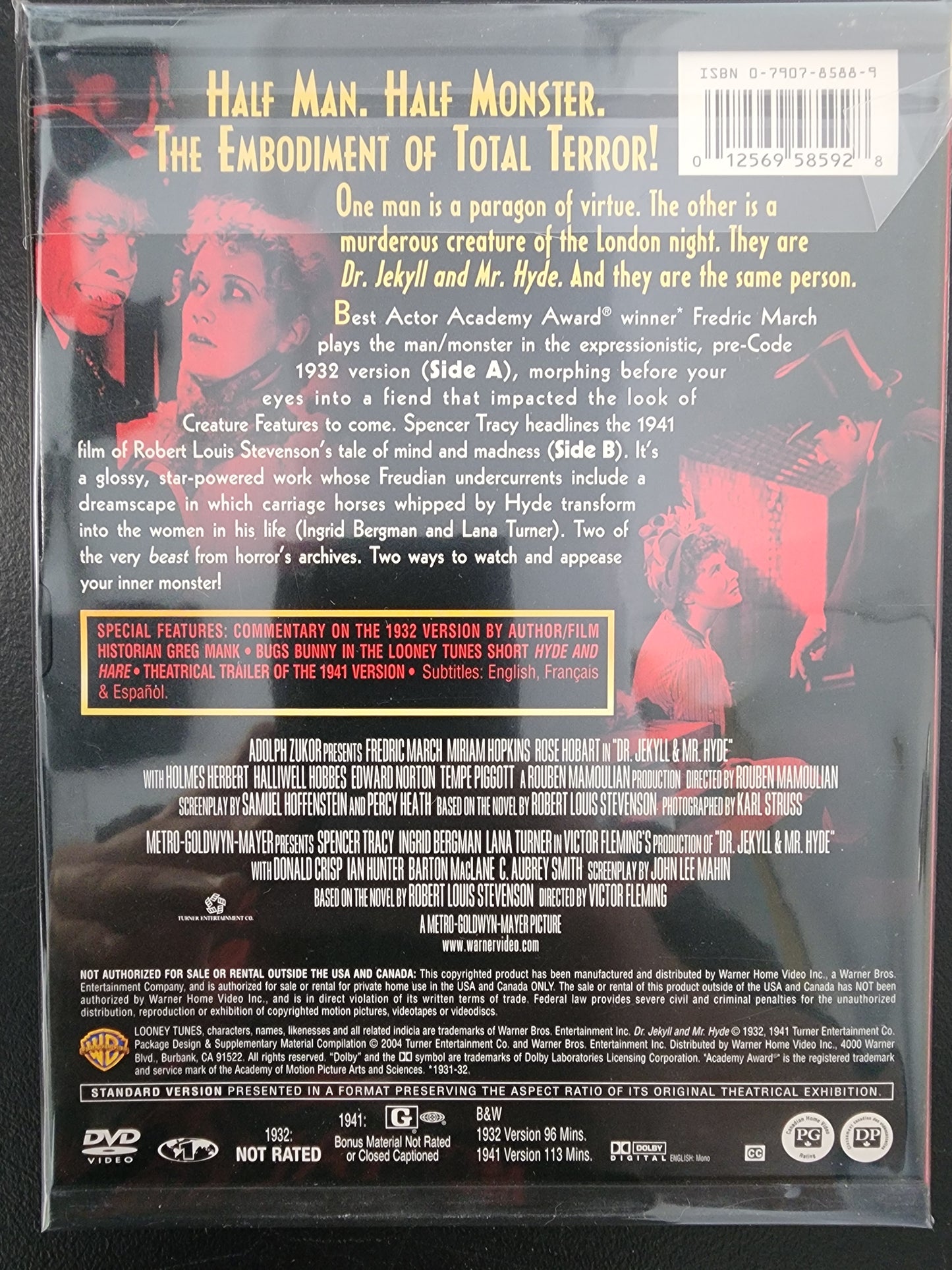 Classic Double Feature Dr. Jekyll and Mr. Hyde 1932 Version/1941 Version DVD