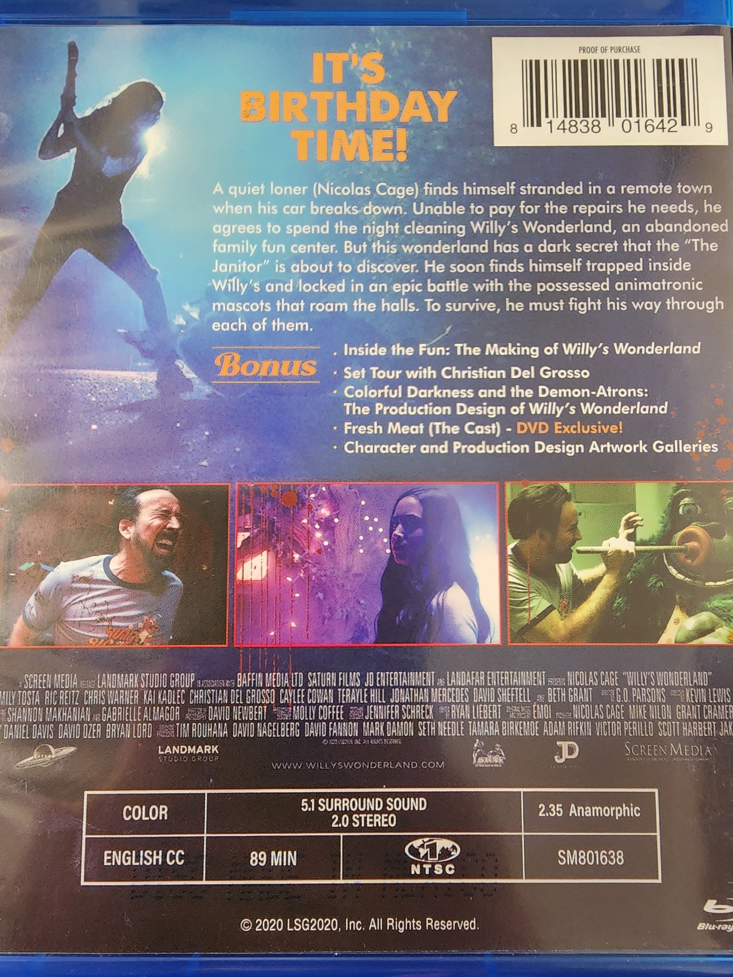 Willy's Wonderland Blu Ray