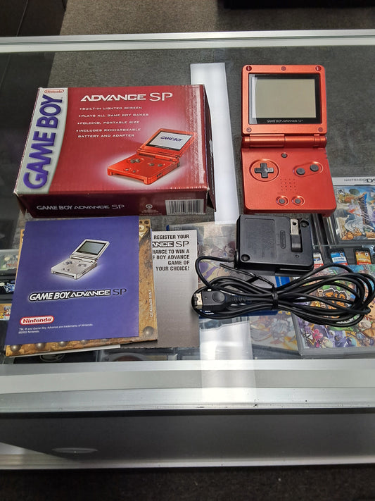 Red Gameboy Advance SP In Box