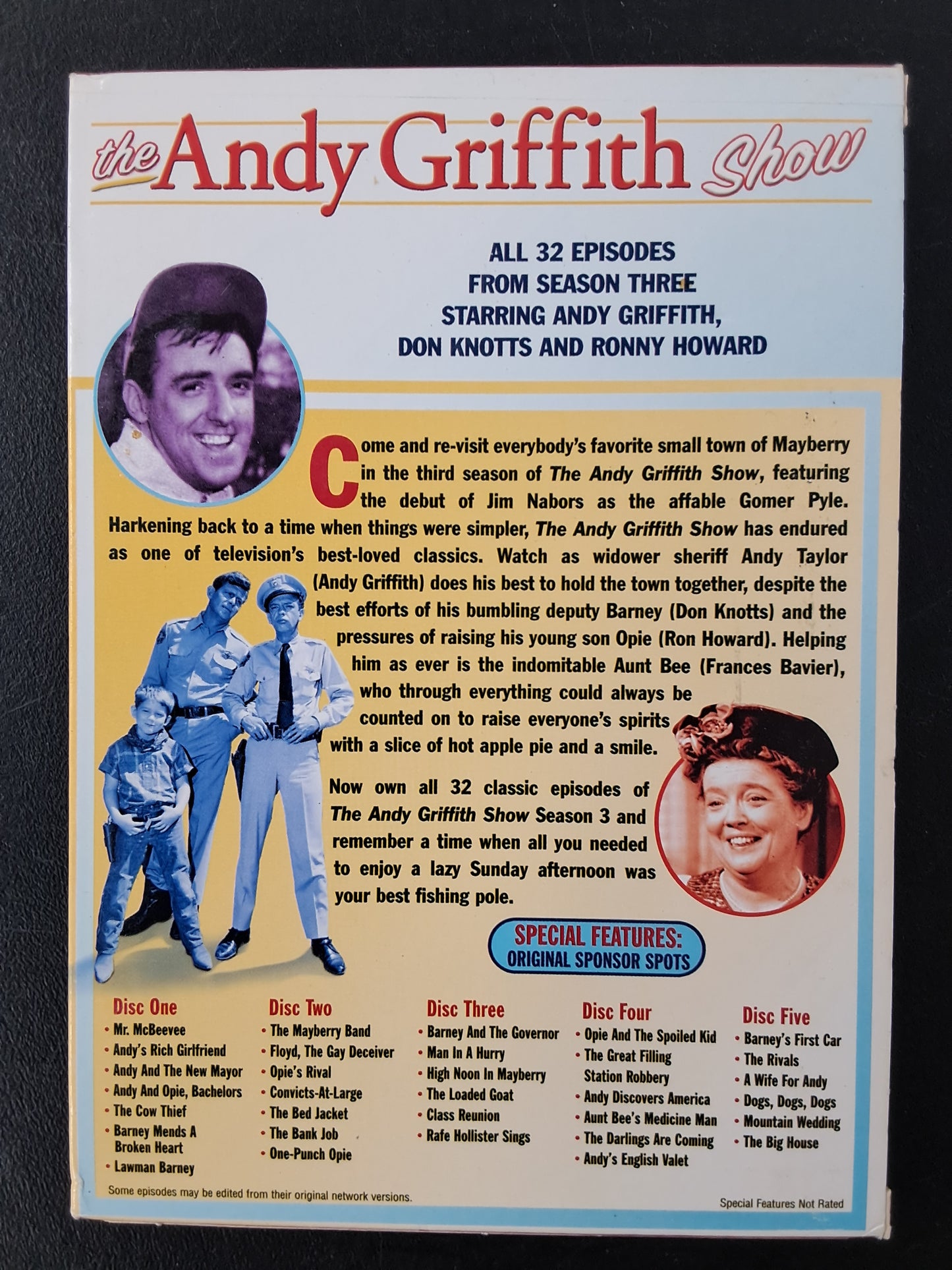 The Andy Griffith Show Season 3  Paramount TV DVD