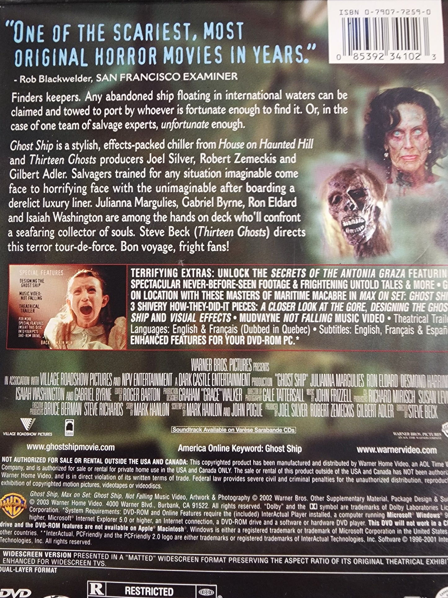 Ghost Ship DVD
