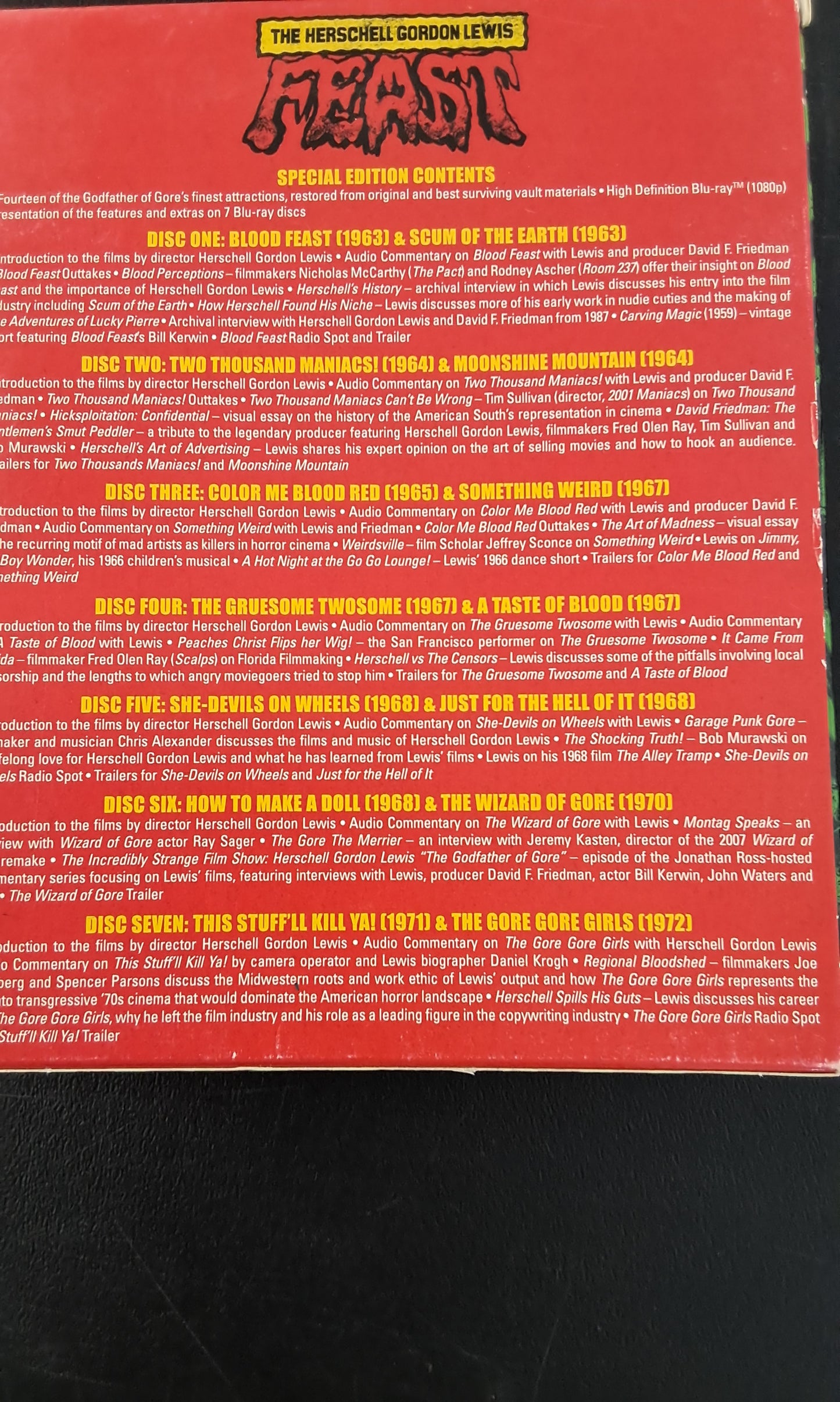 The Herschell Gordon Lewis Feast DVD