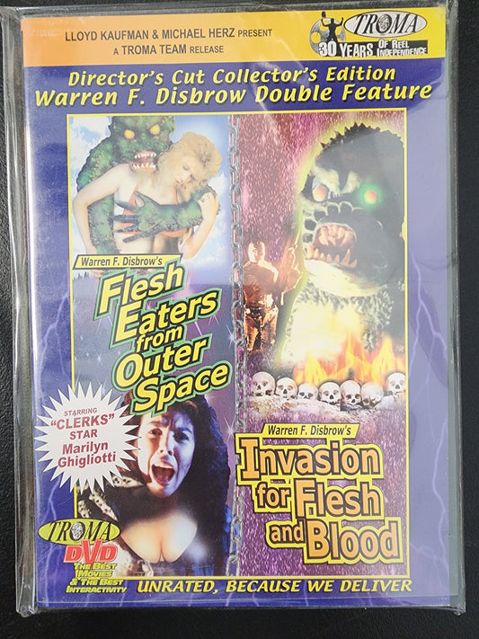 Warren Disbrow Double Feature Flesh Eaters From Outer Space/Invasion for Flesh and Blood DVD